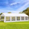 Outsunny 20x32ft Outdoor Party Tent Gazebo Canopy White Wedding Event with Removable Sidewalls