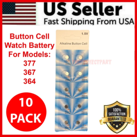 10 X OEM SPEC 377 376 364 363 WATCH BATTERY SR626SW SR626W Silver Oxide Battery (Option: 10PC)