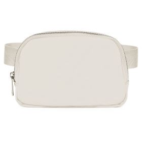 Sport Fanny Pack Unisex Waist Pouch Belt Bag Purse Chest Bag for Outdoor Sport Travel Beach Concerts Travel 20.86in-35.03in Waist Circumference with A (Option: BeltBagWhite)