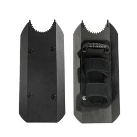 1pc High-strength Large Pure Metal Iron Tactical Training Arm Guard, Handheld Dual Head Shield, Comfortable Grip, Very Suitable For Outdoor Hikin (Option: Black)