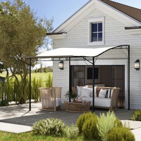 9' x 10' Outdoor Pergola with Canopy (Option: Cream White-2070x370x120 mm)