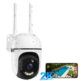 3MP PTZ Wireless Indoor Outdoor Mini Camera CCTV Network Security System Wifi Camera (Option: 3MP-White)