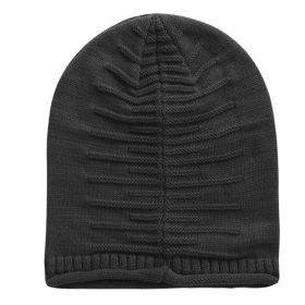Unisex Knit Beanie Hat Winter Warm Hat Slouchy Baggy Hats Skull Cap 5 Colors (Option: WinterWarmHatBlack)