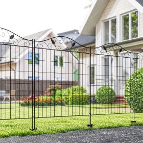 Garden Fence (Option: Black-1130x920x60 mm)