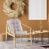 Rocking Chair Cushion 2 Pieces Back Seat Sets with Non-Slip Ties Polyester Fiber Filling 
Comfortable for Indoor Home Office Car
