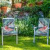Rocking Chair Cushion 2 Pieces Back Seat Sets with Non-Slip Ties Polyester Fiber Filling Comfortable Cushions and Pads for Indoor Home Office Car
