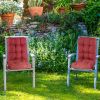 Rocking Chair Cushion 2 Pieces Back Seat Sets with Non-Slip Ties Polyester Fiber Filling 
Comfortable for Indoor Home Office Car