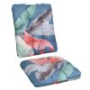 Rocking Chair Cushion 2 Pieces Back Seat Sets with Non-Slip Ties Polyester Fiber Filling Comfortable Cushions and Pads for Indoor Home Office Car